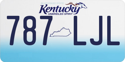 KY license plate 787LJL