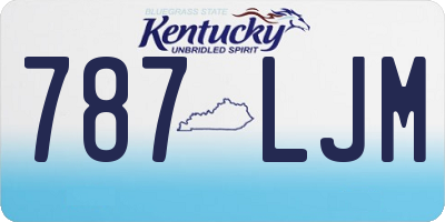KY license plate 787LJM
