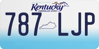 KY license plate 787LJP
