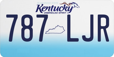 KY license plate 787LJR
