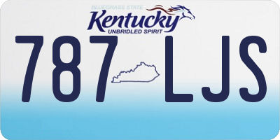 KY license plate 787LJS