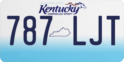 KY license plate 787LJT