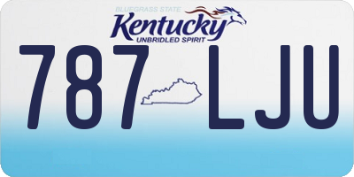 KY license plate 787LJU