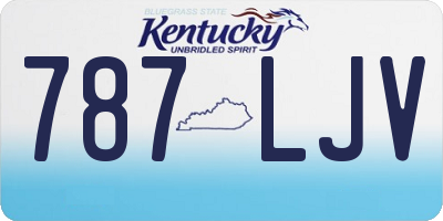 KY license plate 787LJV