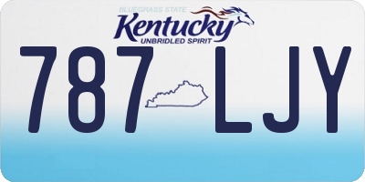 KY license plate 787LJY