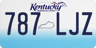 KY license plate 787LJZ