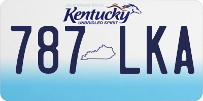 KY license plate 787LKA