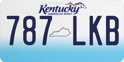 KY license plate 787LKB