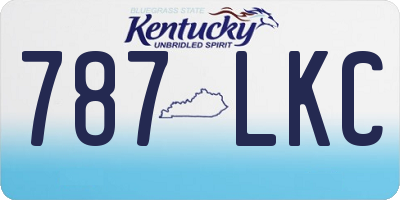 KY license plate 787LKC