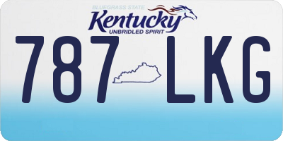 KY license plate 787LKG