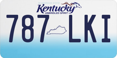 KY license plate 787LKI