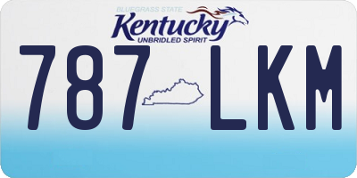 KY license plate 787LKM