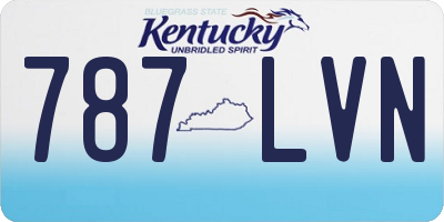 KY license plate 787LVN