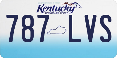 KY license plate 787LVS
