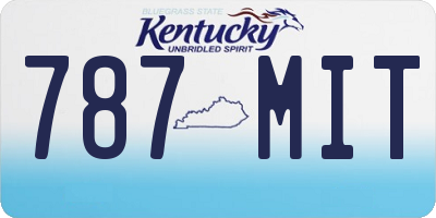 KY license plate 787MIT