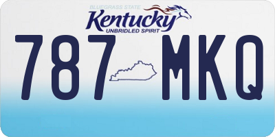 KY license plate 787MKQ