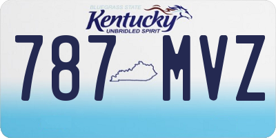 KY license plate 787MVZ