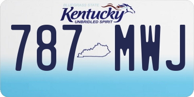 KY license plate 787MWJ