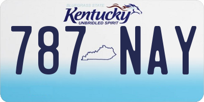 KY license plate 787NAY