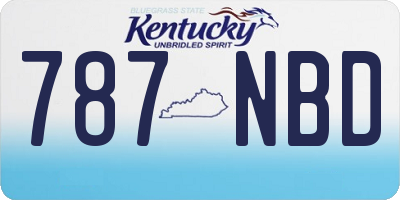 KY license plate 787NBD