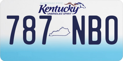 KY license plate 787NBO