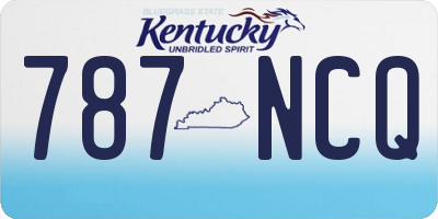 KY license plate 787NCQ