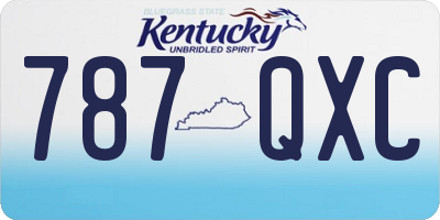 KY license plate 787QXC