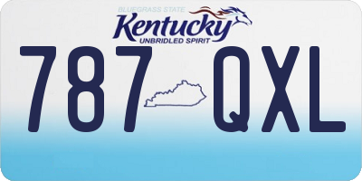 KY license plate 787QXL