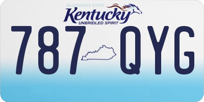 KY license plate 787QYG