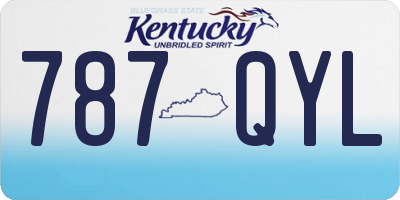 KY license plate 787QYL
