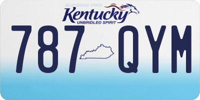 KY license plate 787QYM