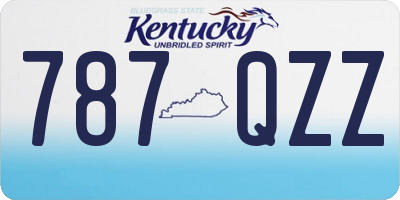 KY license plate 787QZZ