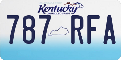 KY license plate 787RFA