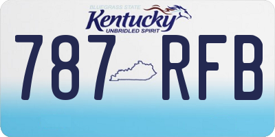 KY license plate 787RFB