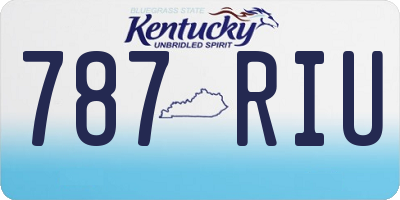 KY license plate 787RIU