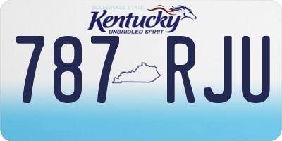 KY license plate 787RJU