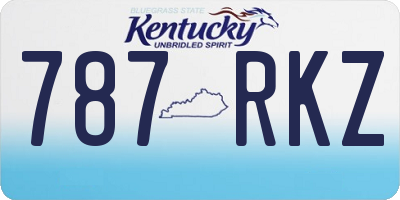 KY license plate 787RKZ