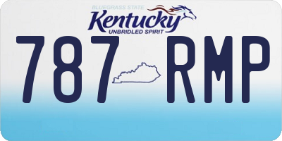 KY license plate 787RMP