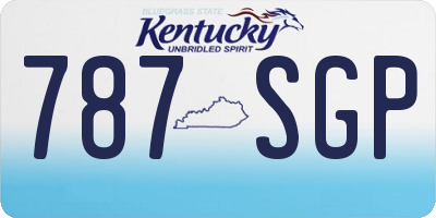 KY license plate 787SGP