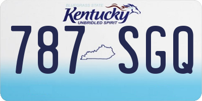 KY license plate 787SGQ