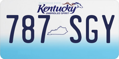 KY license plate 787SGY
