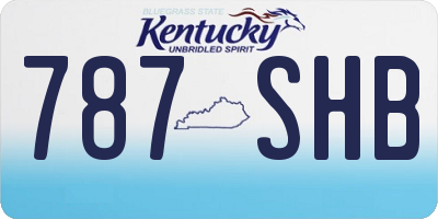KY license plate 787SHB