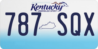 KY license plate 787SQX