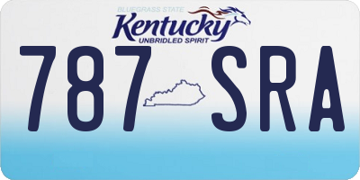 KY license plate 787SRA