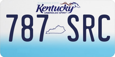KY license plate 787SRC