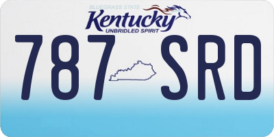 KY license plate 787SRD