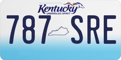 KY license plate 787SRE