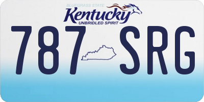 KY license plate 787SRG