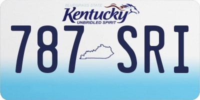 KY license plate 787SRI