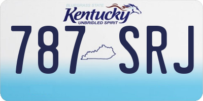 KY license plate 787SRJ